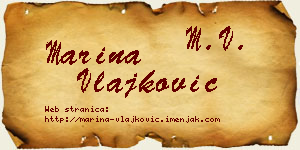 Marina Vlajković vizit kartica